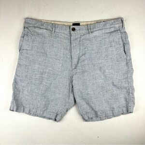 J Crew Pinstripe Linen Shorts 9" Inseam Resort Preppy
